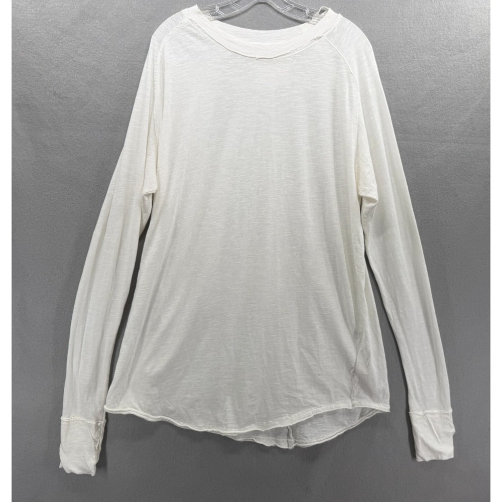 Free People We The Free Arden Tee Size M Slouchy Thumbhole Slub Boho Coastal